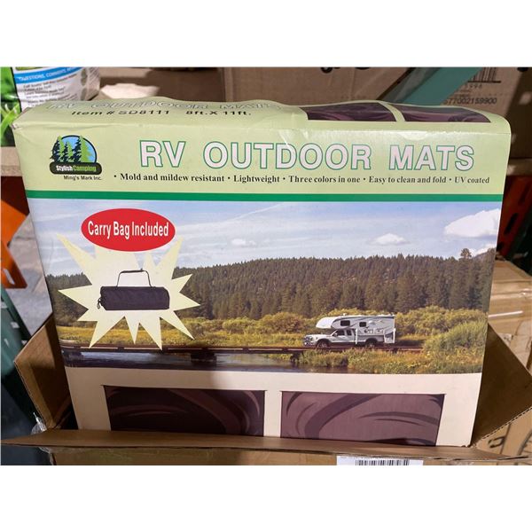 RV Outdoor Mats, Mildew and Mold Resistent, Lightweight (13 x 4.7 x 32.7in)