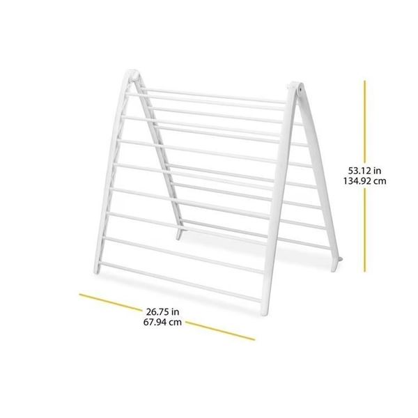 Whitmore Spacemaker Space-Saving Drying Rack, 26.8 in. W x 3 in. D x 51.5 in. H; White