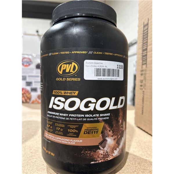 IsoGold Premium Whey Protein Isolate Shake- Iced Mocha Cappuccino Flavour (2lb)