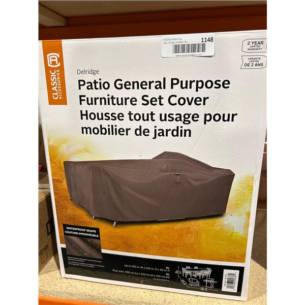 Classic Accessories Delridge Patio General Purpose Furniture Set Cover (120in x 100in x 40in)