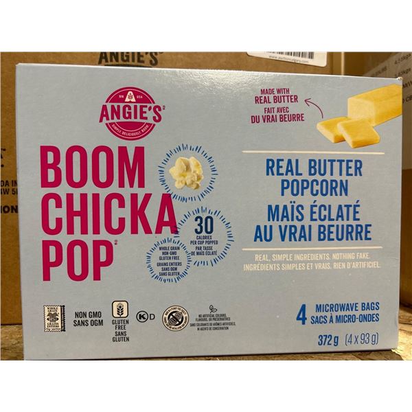 Angies' Boom Chicka Pop Real Butter Microwave Popcorn (6 x 4 x 93g)