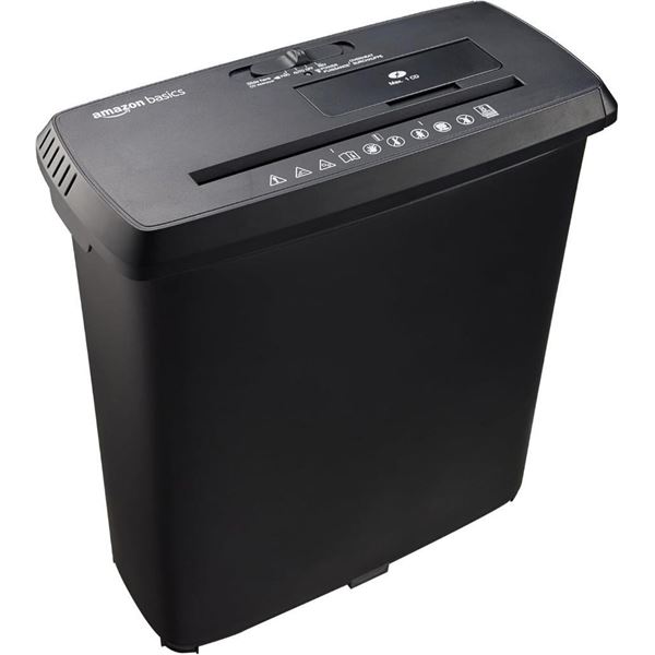 Amazon 8-Sheet Cross Cut Paper Shredder and Credit Card Shredder-Black