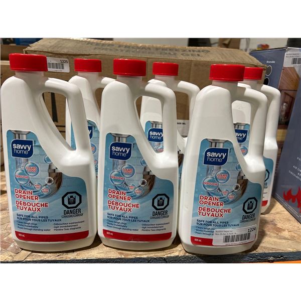 Savy Home Drain Opener (6 x 909ml) Safe for All Pipes