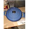 Image 4 : Tramontina Cast Iron Casserole 2 Pc, White/Blue 1x 3.7L & 1x 6.6L