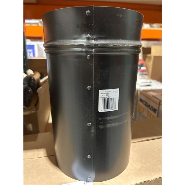 Lot of 4 - 7"x12" Stovepipe Connector Slips - Black