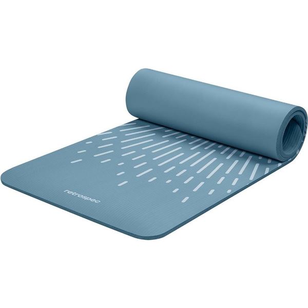 Retrospec Solana Yoga Mat 1" 1/2" Thick with Nylon Strap for Women and Men, Non Slip Exercise Mat fo