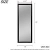 Image 1 : NEUTYPECHIC N31E120  Mirror Full Length Mirror, Black, 43 x16 Inches