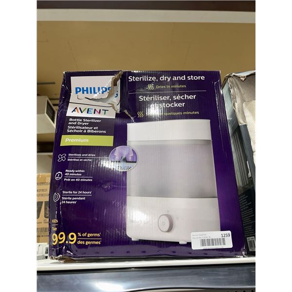 Phillips Advent Premium Electric Baby Bottle Steam Sterilizer and Dryer