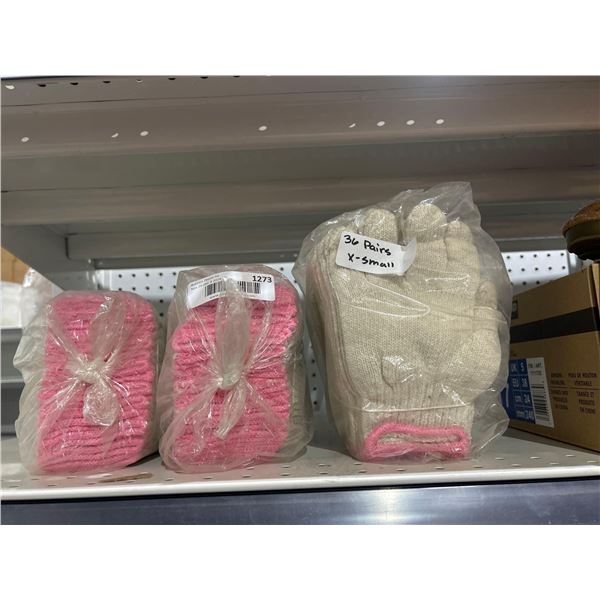 36 Pair Knit Work Gloves - X-Small