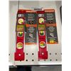 Image 2 : Lot of 2 SWANSON TOOL TL001M Heavy Duty Aluminum 9in. Magnetic Torpedo Level