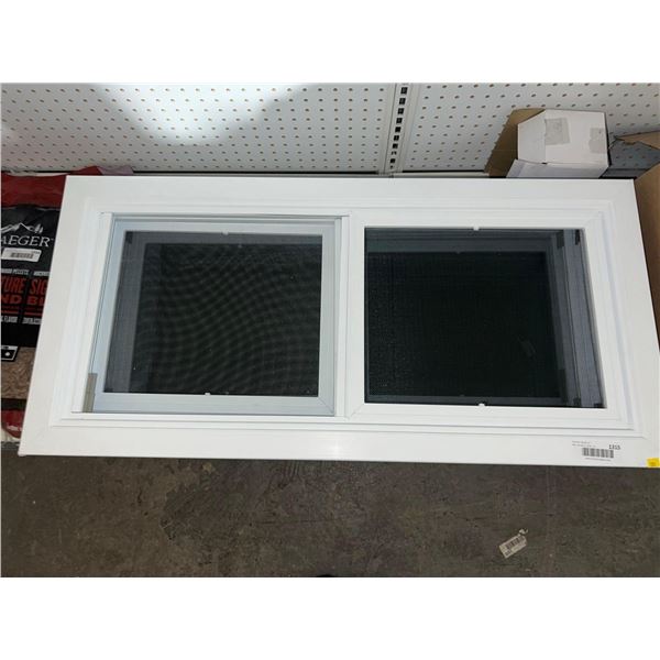 35"x17" Single Slider Window with Screen