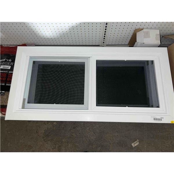 35"x17" Single Slider Window with Screen