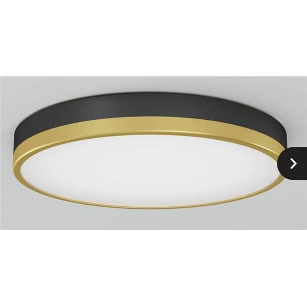 Artika Kent Integrated LED Flush Mount Light Black and Gold