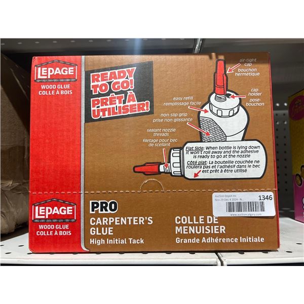 LePage Wood Glue, Carpenters Glue, High Initial Tack 12x400ml