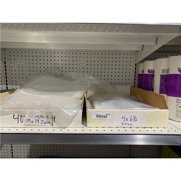 Lot of Plastic Zip Top Bags 13"x19" and 4"x6 1/2"