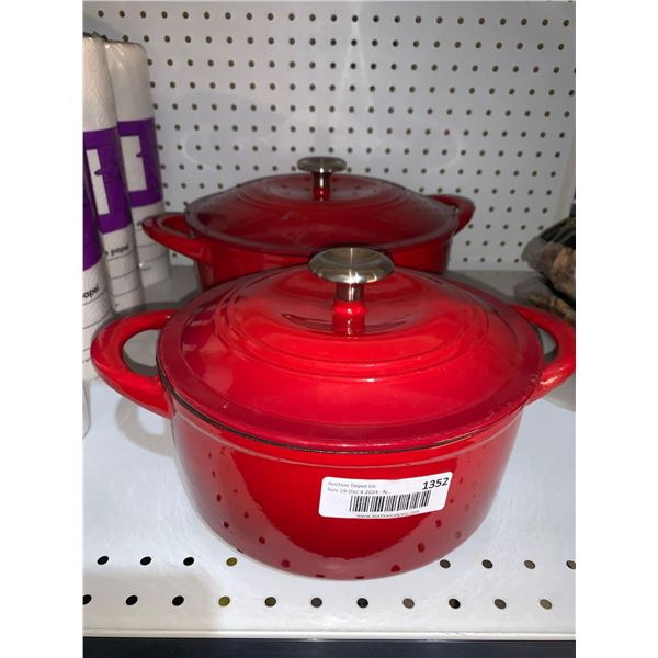 Dutch Oven Tramontina Enameled Cast Iron Dutch Oven (Red, 2-pack)