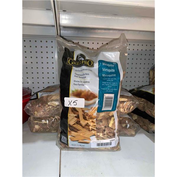 GrillPro Barbacue Wood Chips Mesquite 5 Bags x 170in3