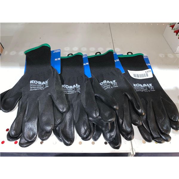 Kobalt Nitrile -Foam Gloves Lot of 4 Size Medium