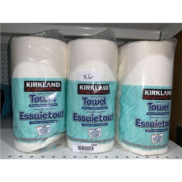 Kirkland Create A Size Paper Towel 106 2 Ply Sheets x's 6