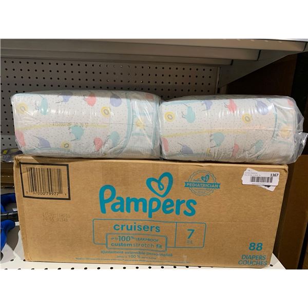 Pampers Cruiser Size 7 Lot of 88 Diapers