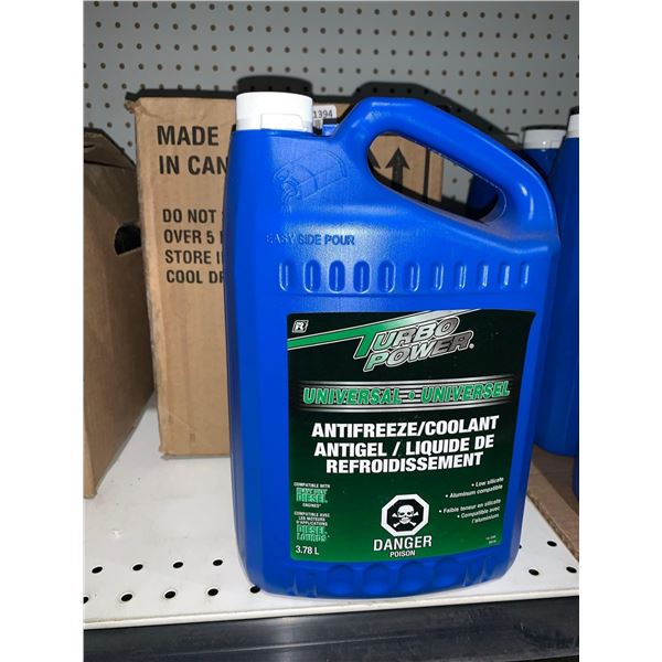 Turbo Power Universal Antifreeze / Coolant Compatible with Heavy Duty Diesel Engines 4 x 3.78L