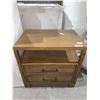 Image 1 : Wooden 2 Drawer Side Table 26"w x 18"d x 25"h
