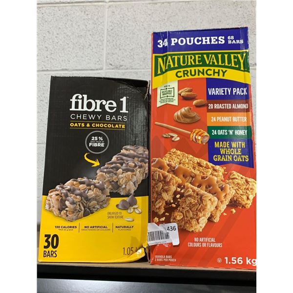 Fibre 1 Chewy Bars Date x'30 Bars & Chocolate & Nature Valley Crunchy Granola Bars 34 Packs