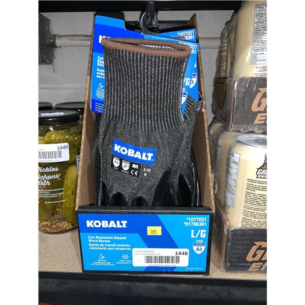 Kobalt Cut-Restitant Dipped Work Gloves Size Large 6 Pairs