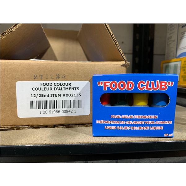 Food Club 4 pack Food Color 12 packs x 25ml
