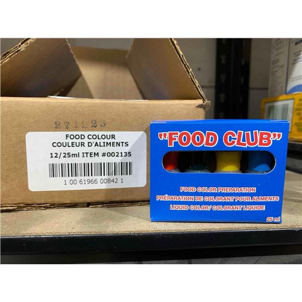 Food Club 4 pack Food Color 12 packs x 25ml