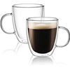 Image 1 : Joyjolt Double Wall Glass Cup Set