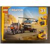 Image 1 : Lego Creator flatbed truck with helicopter 270pcs