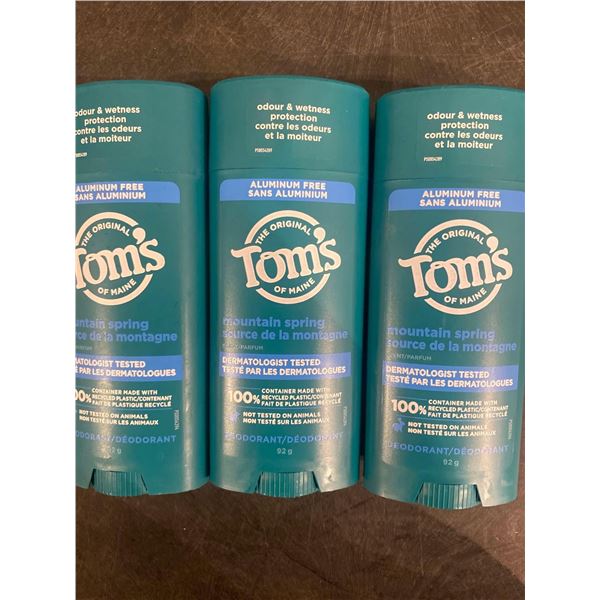 Toms mountain spring deodorant 3 x 92g