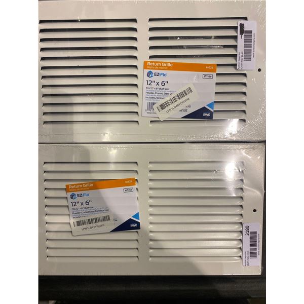 Return Grille 12" x 6" Duct Size