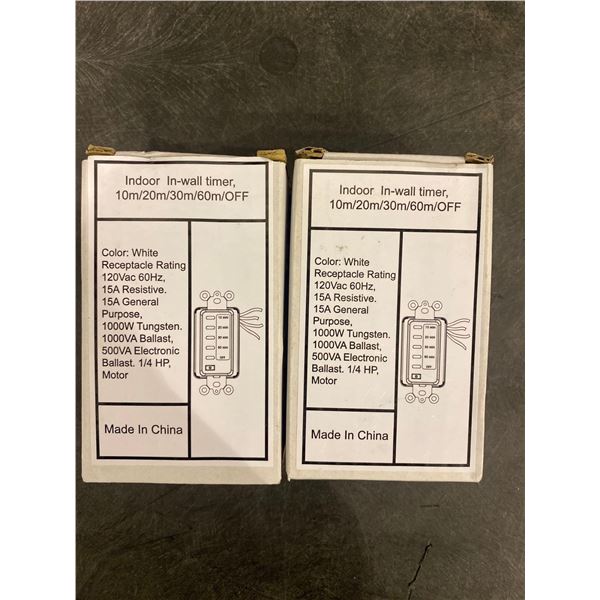 Indoor In-Wall Timer, 10m/20m/30m/60m/Off