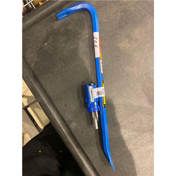 Crowbar with Mini Multi Head Screw Driver