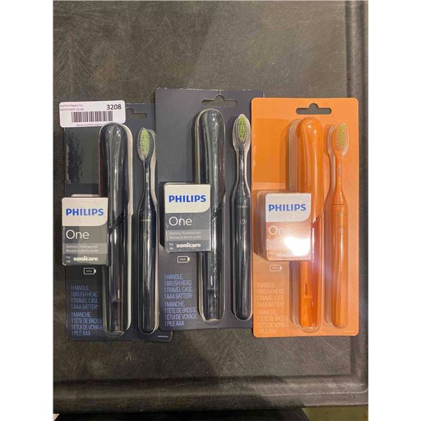 Philips battery toothbrush x3