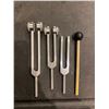 Image 2 : Lot of 3 Tuning Forks and Percussion Mallet
