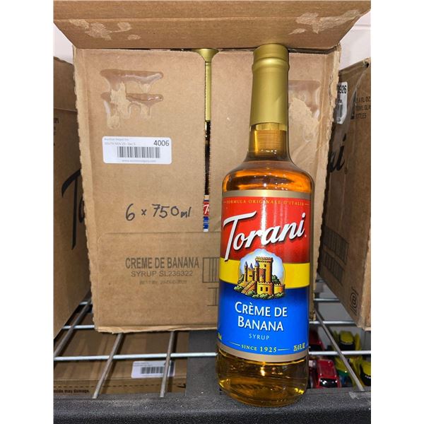 Torani Creme De Banana Syrup 6 x 750ml