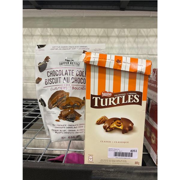 Assorted Holiday Chocolates Turtles and Chocolate Cookies