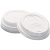 Image 1 : Dixie Large Dome Plastic Hot Cup Lids White 1000 Total