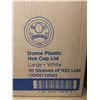 Image 3 : Dixie Large Dome Plastic Hot Cup Lids White 1000 Total