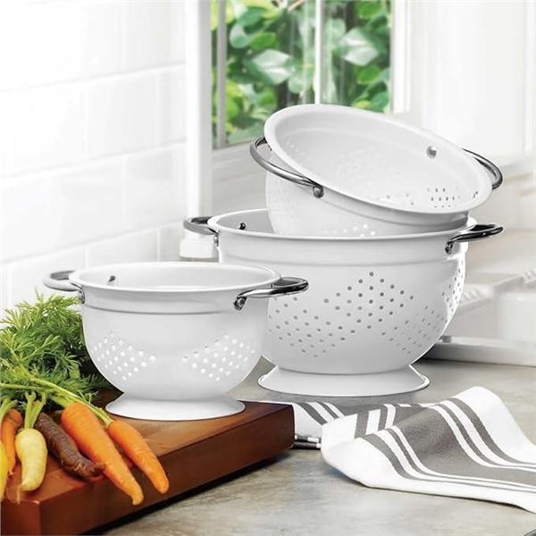 MIU 3-piece Colander Set White (PHOTO MAY NOT MATCH PRODUCT EXACTLY)