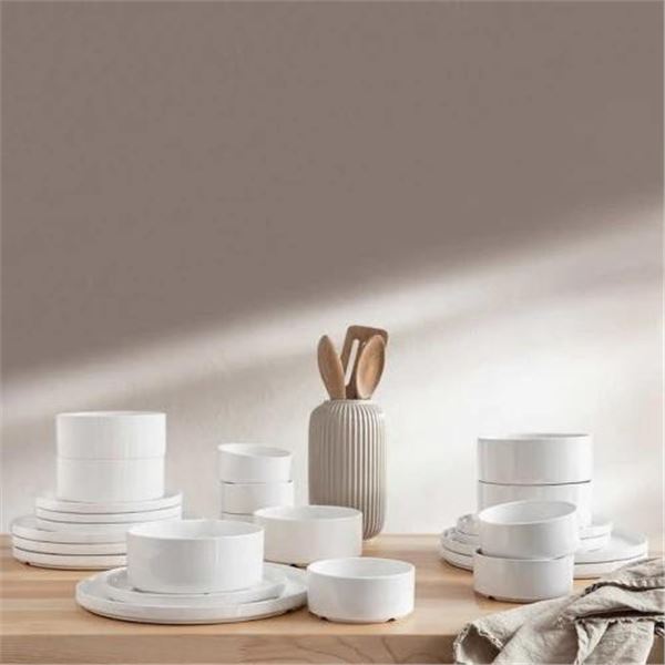 Home Inspiration Cindy Stackable Porcelain Dinner Ware 24 Piece