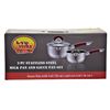 Image 1 : Verka Premium Quality 3-Pc Stainless Steel Milk Pan and Sauce Pan
