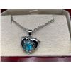 Image 1 : Blue Topaz Solitaire Sterling Silver Dolphin Pendand and chain gift set NEW