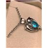 Image 3 : Blue Topaz Solitaire Sterling Silver Dolphin Pendand and chain gift set NEW