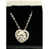 Image 2 : NEW Suspended Heart 1.0 Carat Solitaire 5mm Pendant and Chain Gift Set NEW with certificate & Gift B
