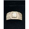 Image 2 : Gents 1.0 Carat Solitaire Moissanite with side stones .999 Rhodium plated Dress Ring NEW with apprai