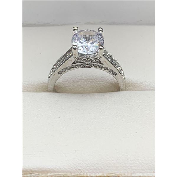 V.Wang Style Ladies 1.0 Carat Round Brilliant Cut Solitaire Engagement Ring NEW size 7
